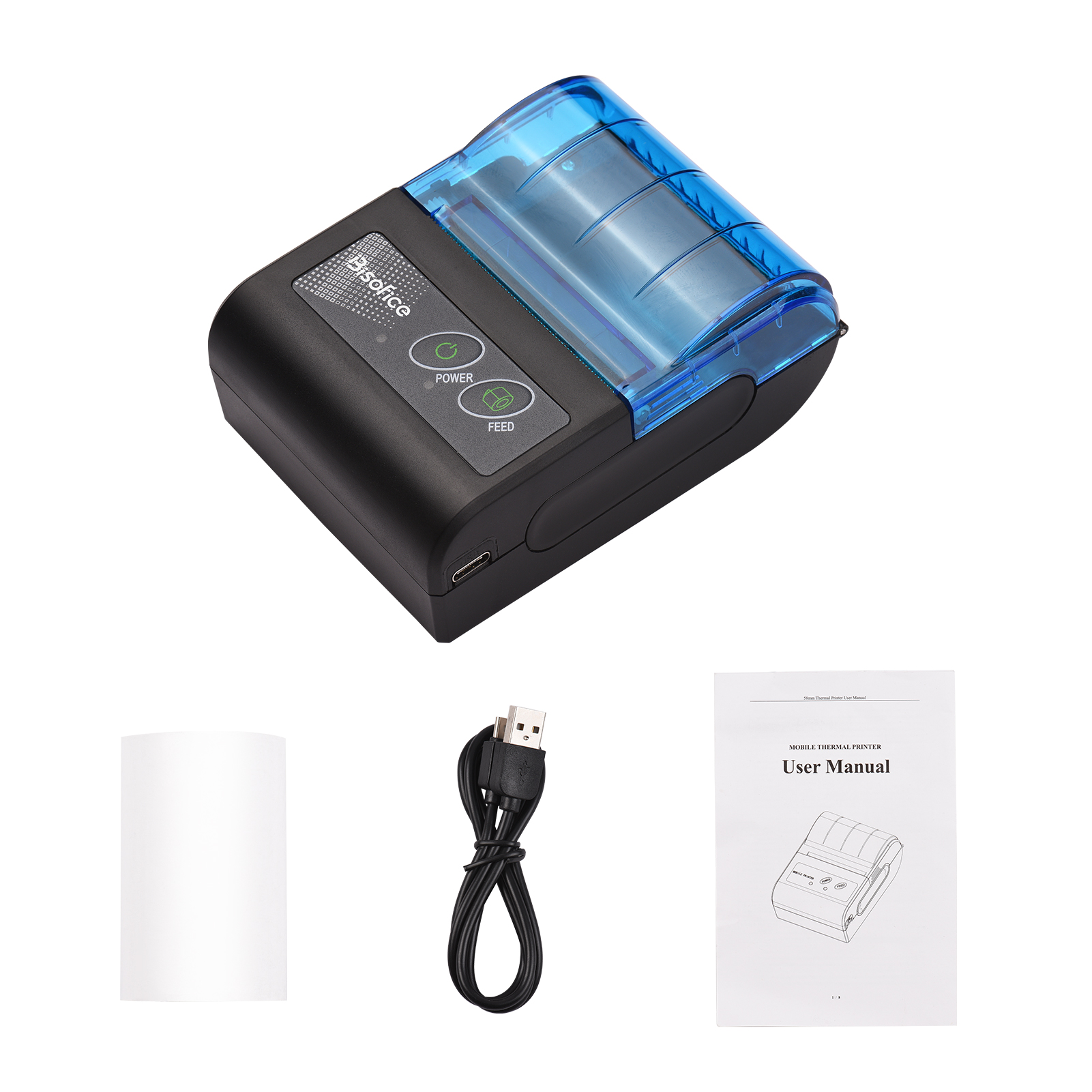 Portable Mini Thermal Printer 2inch Wireless USB Receipt Bill